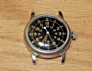 1950's Waltham A-17 MIL-W-6433 Hack US Military Issued Luminous Wristwatch - Picture 1 of 8