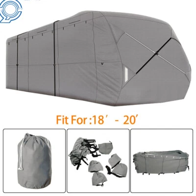 Travel Trailer RV Cover Waterproof Anti-UV For 18'-33' Camper Non-Woven Fabric Foto 1 de 4
