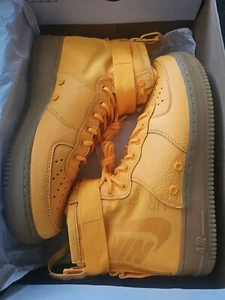 NIKE AIR FORCE 1 SF MID NEW SIZE 9 ODELL BECKHAM LASER ORANGE BLACK 917753-801 - Picture 1 of 5