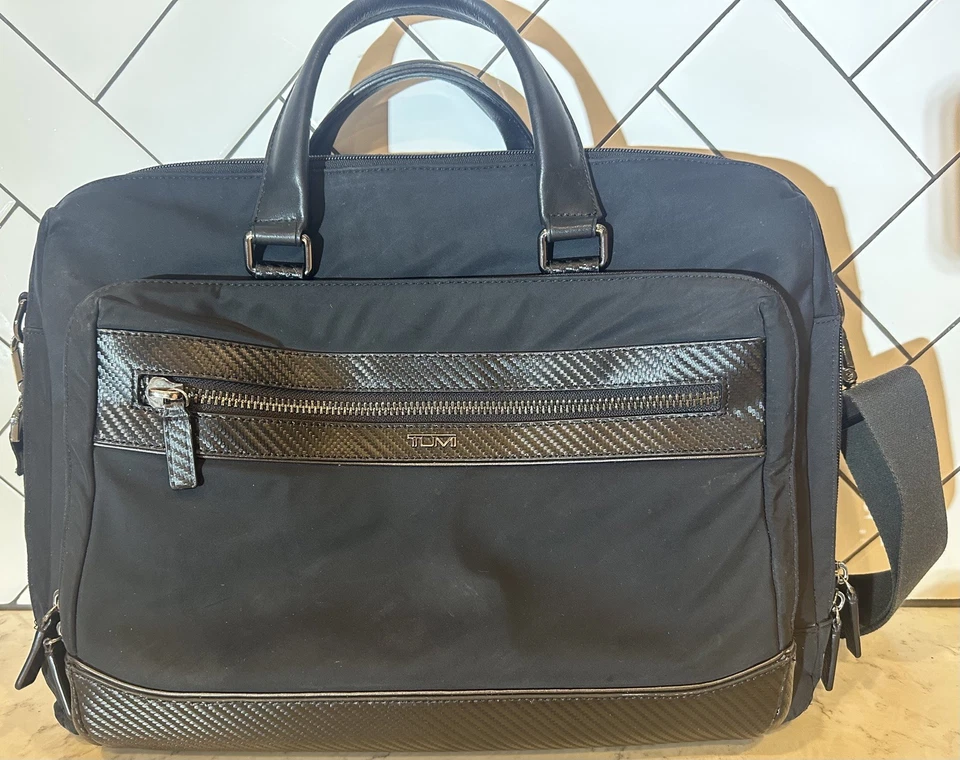 Tumi Black Laptop Briefcase Eastshore Slim Brief Business Travel Bag   - Image 1 of 4