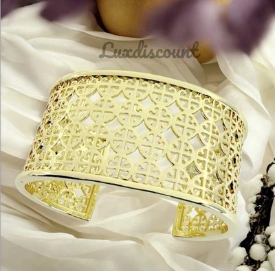 Bracelete com punho logotipo Tory Burch Miller em ouro. - Imagem 1 de 4