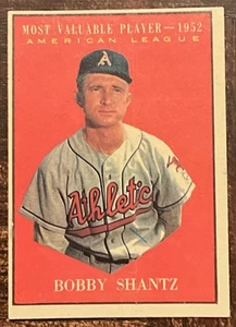 1961 TOPPS #473 BOBBY SHANTZ 1952 AMERICAN LEAGUE MVP NM CONDITION - Picture 1 of 2