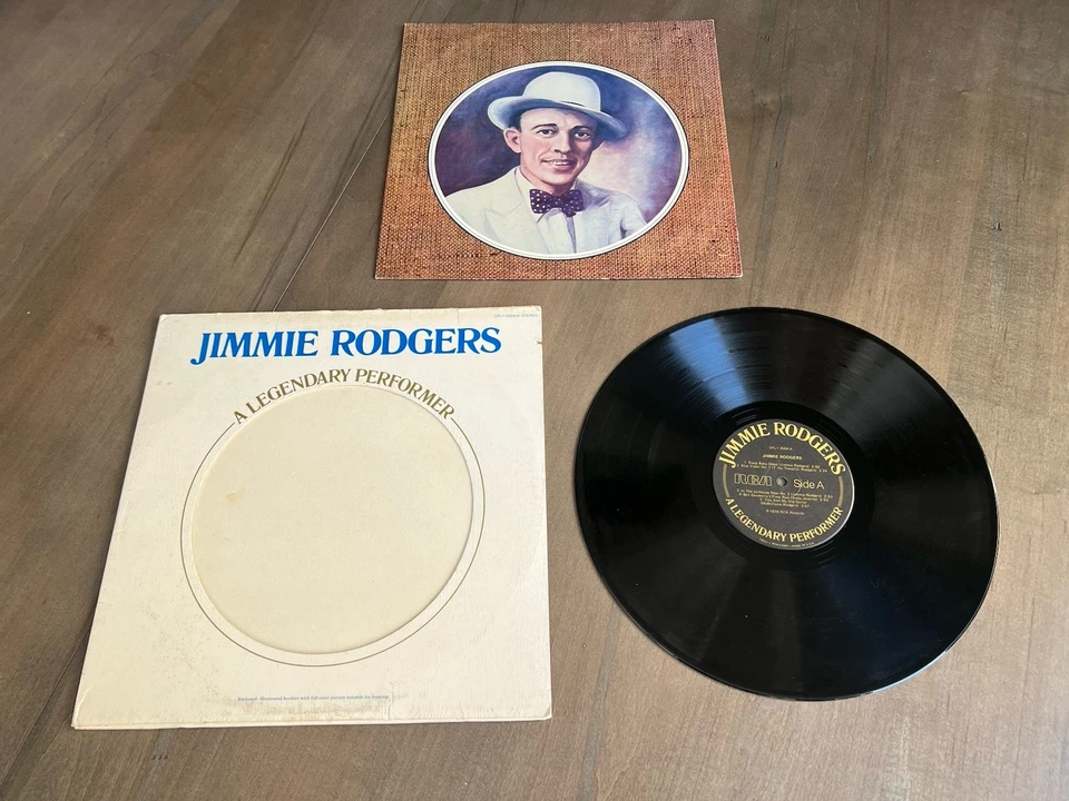 Jimmie Rodgers A Legendary Performer LP 1976 RCA CPL1-2504(e) EX/VG Country Folk - Image 1 of 4
