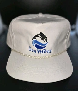 Vintage Sea World SnapBack Hat Men’s Shamu Whale Sportcap Theme Park 80s 90s - Picture 1 of 5