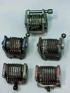 5 LETTERPRESS NUMBERING MACHINES AMERICAN ATLANTIC ROBERTS C1 - Picture 1 of 13
