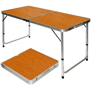 Campingtisch ca.120x60cm Bambus Klapptisch Koffertisch Falttisch Tisch stabil - Bild 1 von 10