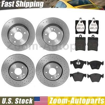 Rotores de freno delanteros traseros Brembo OE pastillas de freno para Chrysler Crossfire 2004-2008 Foto 1 de 4