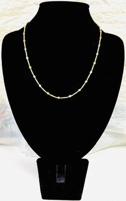18K Tri-Color Bead Necklace/Chain 20" - Image 1 of 4