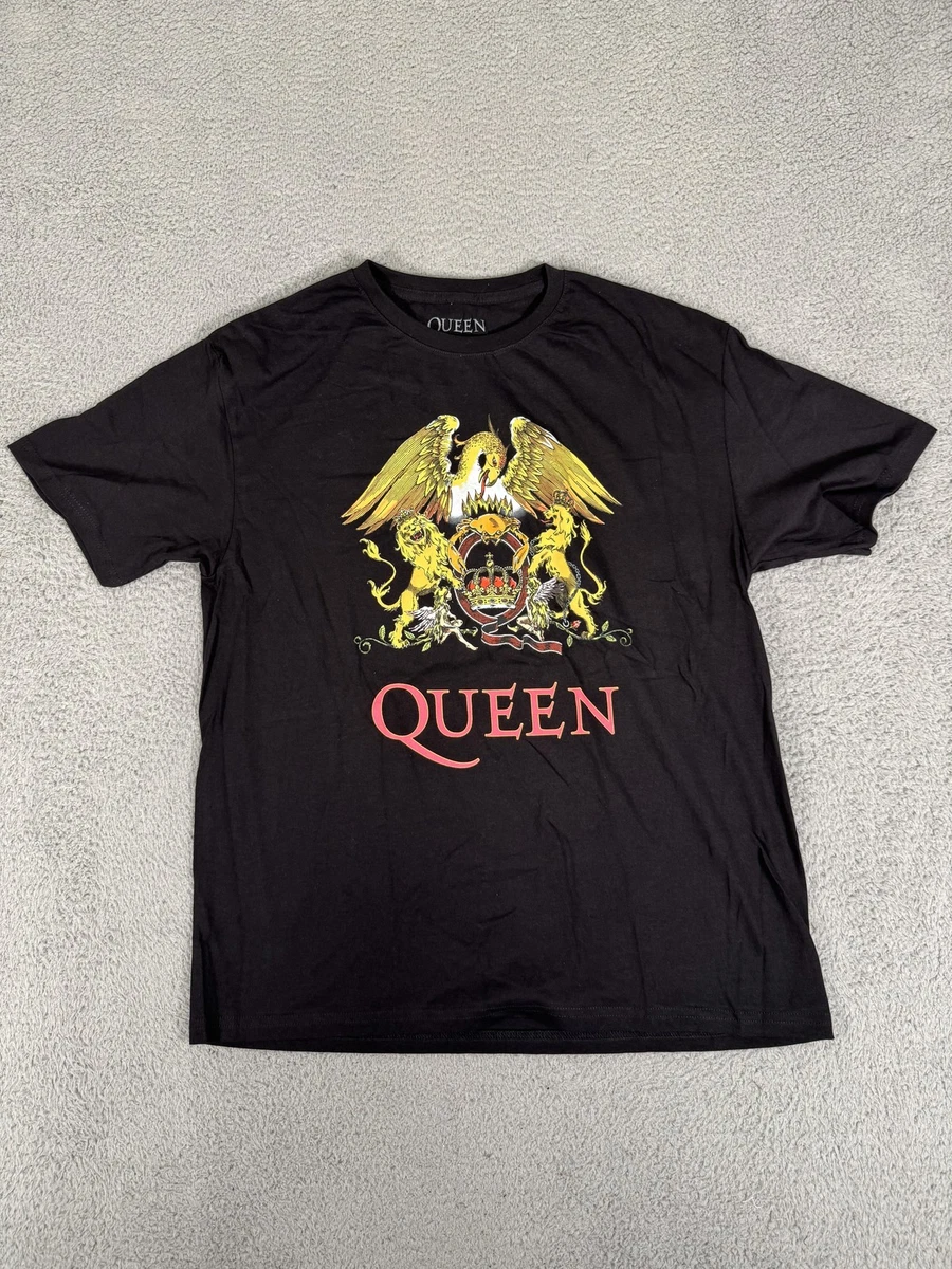 Official Queen Band T-Shirt – Retro Vintage Logo On Black Soft Cotton Tee (Size S) - View #11