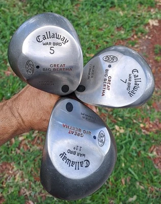 Golf 3 Clubs Set CALLAWAY S2H2 Driver 11 Woods #5 #7 RIGHT H Graphite Regular Fl - Image 1 of 4