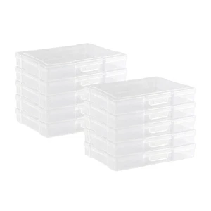 Cajas de almacenamiento de fotos transparentes de 4" x 6" - Estuches organizadores de fotos guardián de fotos... - Imagen 1 de 8