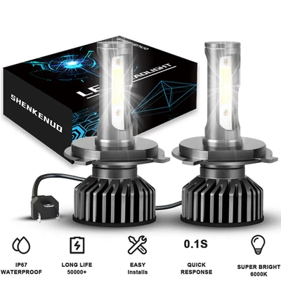 For FORD RANGER 2006-2014 Kit H/L Beam 2x H4 Headlight Globes 24000LM 6000K - image 1 of 4