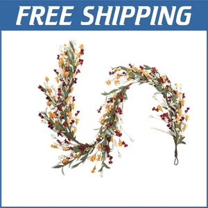 Handcrafted 6FT Fall Garland - Autumn Aesthetic for Weddings & Home Decor - Picture 1 of 9