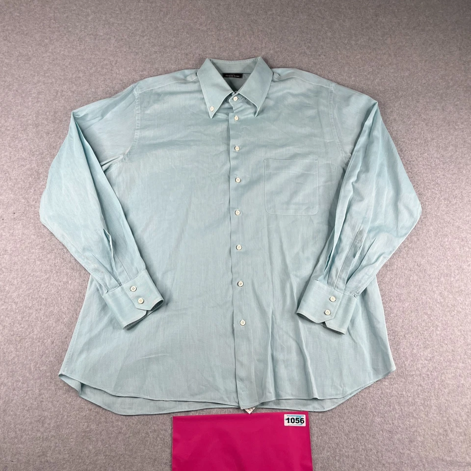 Camisa Gerlin XL Azul Claro Ligera Hecha en Italia Abotonada Manga Corta Para Hombre Foto 1 de 4