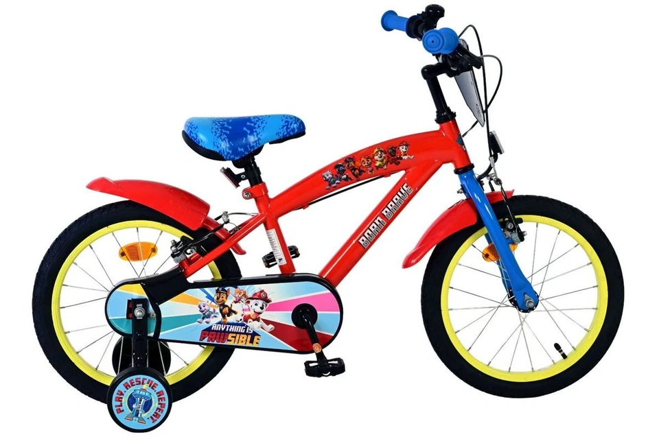 16 Zoll Kinder Jungen Fahrrad Rad Bike Kinderrad Jungenfahrrad Paw Patrol Rot - Bild 1 von 4