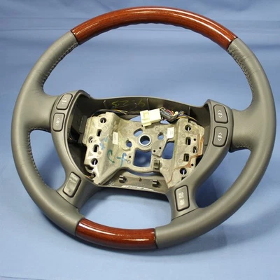 GM OEM Wood & Leather Steering Wheel for 00-04 Cadillac Hearse Limousine Seville - Image 1 of 4