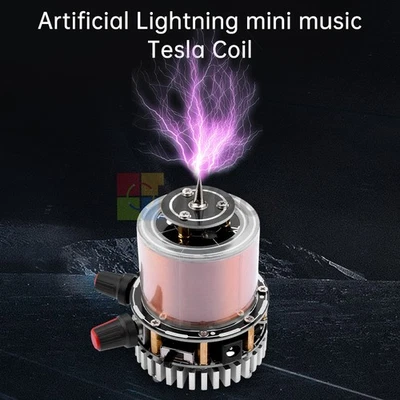 Mini Plasma Musik Tesla Spule Lichtbogen Generator Künstlicher Blitz Bluetooth DC 48V - Bild 1 von 4