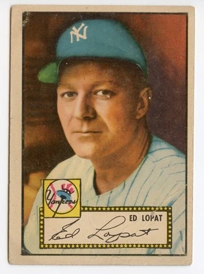 1952 Topps #57  Ed Lopat -  RED Back - Good - Creased- Set Break - Image 1 of 2