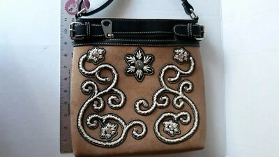 Nuevo Blazin Roxx Bandolera Cartera Bolso de Mano Estrás y Cuerda Estilo Desplazamiento Diseño Foto 1 de 4