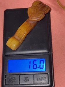 Colgante Ruyi tallado en jade hetiano natural chino de playa de guijarros, CA 16 g - Imagen 1 de 9