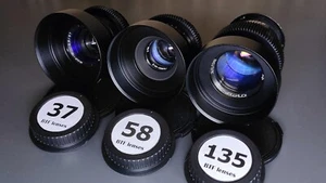 ANAMORPHIC BOKEH&FLARE Purple SET 37 58 135 Cine Helios 44 Mir 1v Jup37 Canon EF - Picture 1 of 18