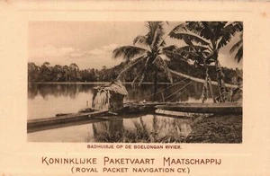 Indonesia Boelongan River Borneo Royal Packet Navigation Vintage Postcard 03.90 - Picture 1 of 2
