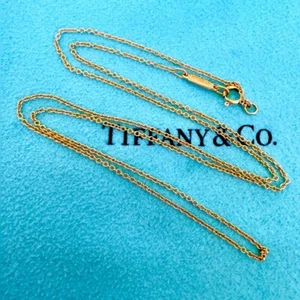 Tiffany & Co. 18k Gold (750) Chain Necklace! 18” - Picture 1 of 7
