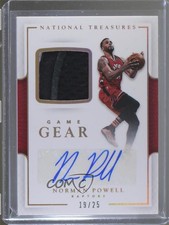 2016-17 Panini National Treasures Game Gear Prime /25 Norman Powell #7 Auto