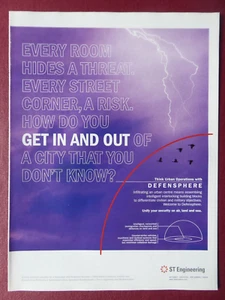 10/2009 PUB ST ENGINEERING SINGAPORE DEFENSPHERE PERIMETER SECURITY ORIGINAL AD - Bild 1 von 1