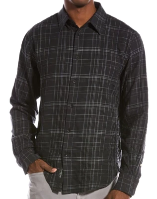 RAG & BONE BUTTON UP LONG SLEEVE GUS SHIRT BLACK PLAID L - Изображение 1 из 2