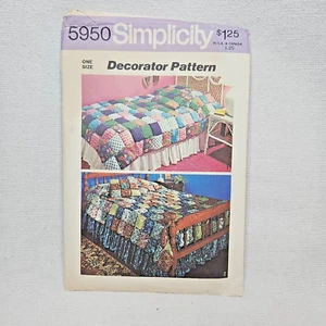 Simplicity 5950 Puffdecke/Decke/Kissen Schnittmuster für Twin/Full Size Bett - Bild 1 von 3