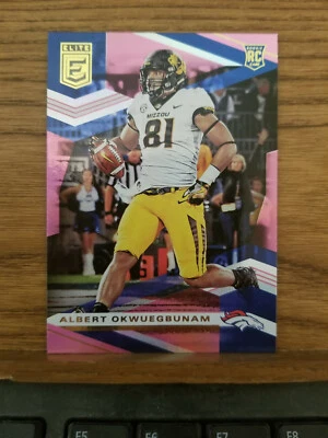 2020 Elite Albert Okwuegbunam RC Pink Parallel  Broncos Missouri Tigers  - Image 1 of 2