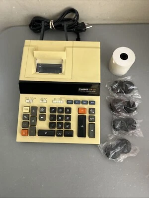 Casio Printing Calculator Dr 125 - With (4) Ribbons And Roll Of Paper - Image 1 of 4
