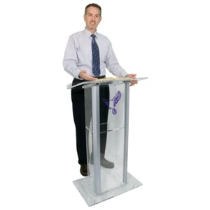 Kingdom Personalized Contemporary Acrylic Podium - Picture 1 of 5