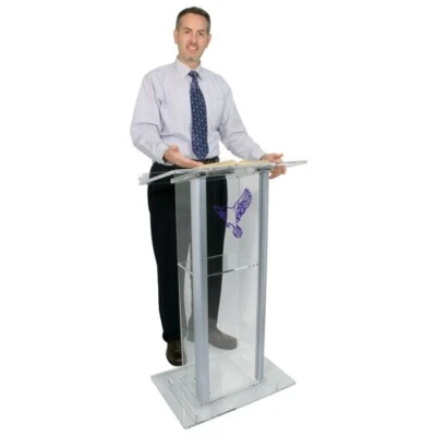 Kingdom Personalized Contemporary Acrylic Podium - Image 1 of 4