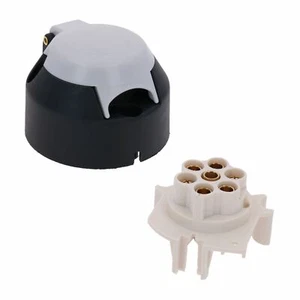 Tow Bar Electrics 7 Pin S Type Plastic Grey Socket for Caravans TR044 - Picture 1 of 6