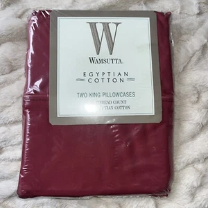 ❤️ WAMSUTTA 250 TC Egyptian Cotton Solid red KING Pillowcases, 2 count - Picture 1 of 4