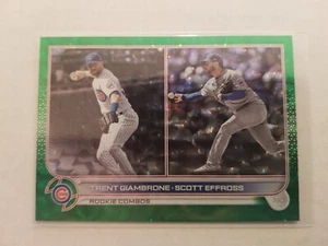 2022 Topps Update Trent Giambrone & Scott Effross RC #US283 Green Foil /499 Cubs - Picture 1 of 2