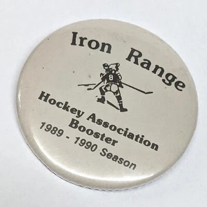 1989 - 1990 Negaunee Michigan Iron Range Hockey Association Booster Pinback 2" - Picture 1 of 4