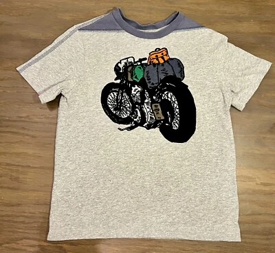 Hanna Andersson  Boys Motorcycle T-shirt Size 130 Or 6-7 - Image 1 of 4