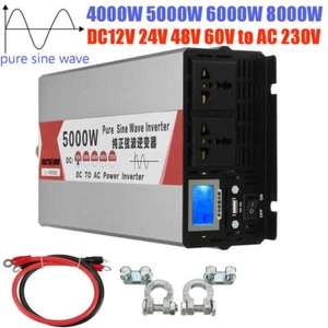 5000W 6000W 8000W Max 12V 24V 48V convertidor de tensión sinusoidal puro inversor - Imagen 1 de 19