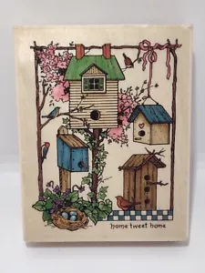 Uptown Gummistempel - ""Home Tweet Home"" Vögel & Vogelhäuser - große Größe - Bild 1 von 6