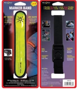 Blinkendes Markerband mit roter LED perfekt für Läufer am frühen Morgen Nacht - Bild 1 von 3