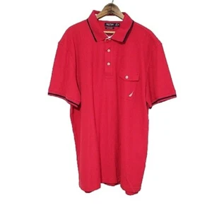Nautica Polo Shirt Men's "A Bit Trimmer" Pocketed Polo Shirt 2XL Short Sleeve - Picture 1 of 10