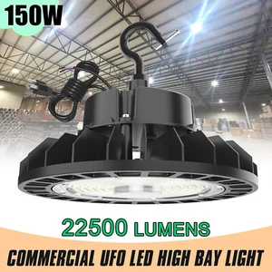 NEW 150W UFO LED High Bay Light Commercial Shop Light With Sosen Driver Dimmable - Picture 1 of 10