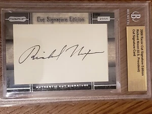 Rare 2008 Razor President Richard Nixon Cut Signature Card- Autograph Signed - Picture 1 of 9