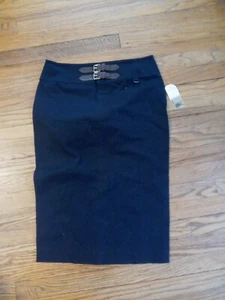 RALPH LAUREN LRL Size 4 Cotton Blend Equestrian Buckle Waist Midi Pencil Skirt - Picture 1 of 6