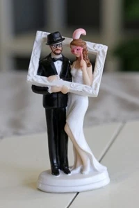Brautpaar Dekoration Hochzeit Figur Bilderrahmen Tortendeko Geschenk Tischdeko - Bild 1 von 1