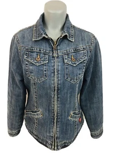 Chaqueta vaquera forrada acolchada Dickies para mujer Engineer Trucker talla pequeña - Imagen 1 de 12