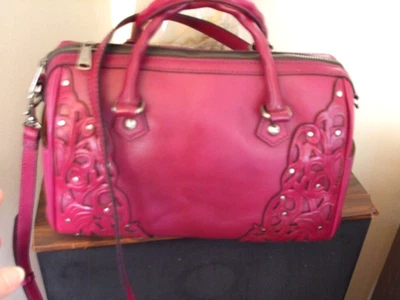Cartera Skye de cuero Patricia Nash, ciruela oscura, vendida en TV, NUEVA QVC, ¡BONITA!! Foto 1 de 4